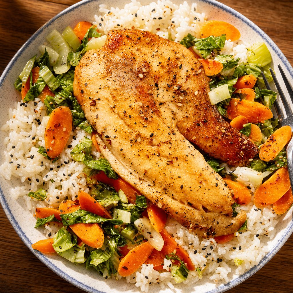 Rice Bowls Fish.