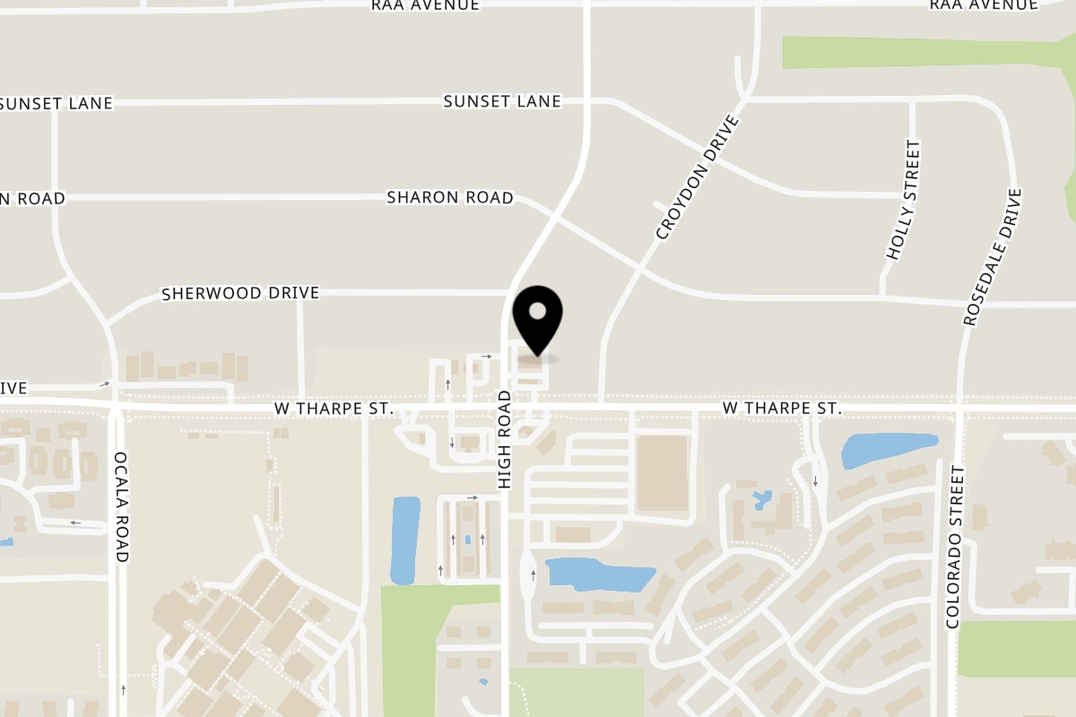 Map showing the location of Snappers, Fish, And Chicken on 1600 W Tharpe St in Tallahassee
